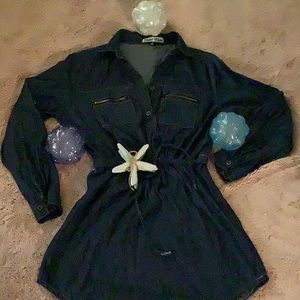 STREET BLUES jean mini dress Med.